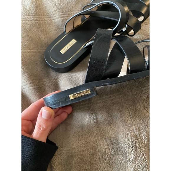 Black Leather Slides 🖤 - Picture 4 of 5